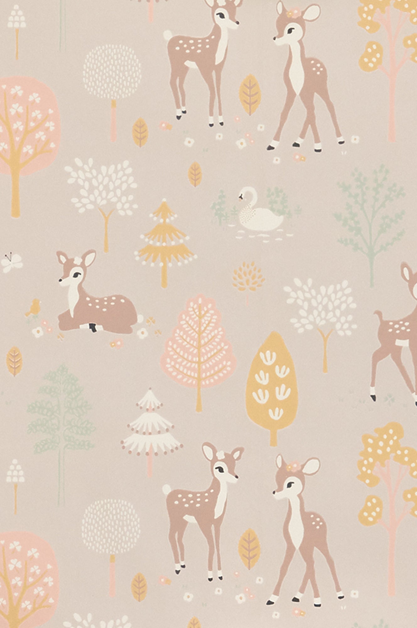 Golden Woods  Dusty Lilac Wallpaper - Majvillan