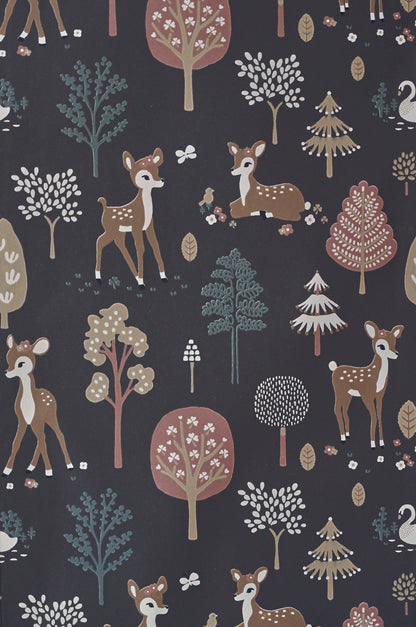 Golden Woods  Deep Grey Wallpaper - Majvillan