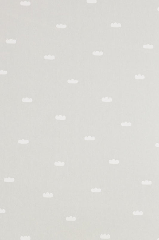 Dreamy Clouds Soft Grey Wallpaper - Majvillan