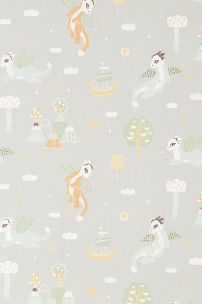 Magical Adventure Soft Grey Wallpaper - Majvillan