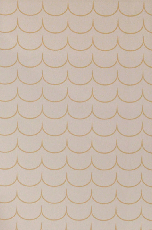 Drop Curtain Greige Golden Brown Wallpaper - Majvillan