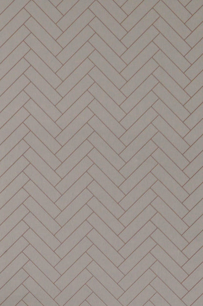 Herringbone Greige Blue Wallpaper - Majvillan