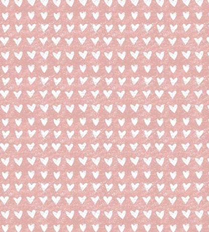 Hearts Nursery Fabric - Pink