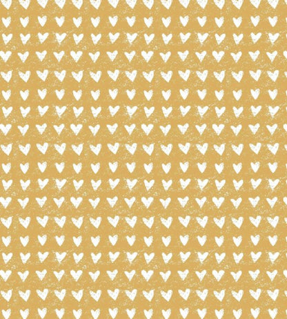 Hearts Nursery Fabric - Sand