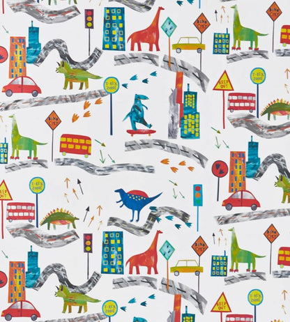 T-Rex Town Nursery Wallpaper - Multicolor