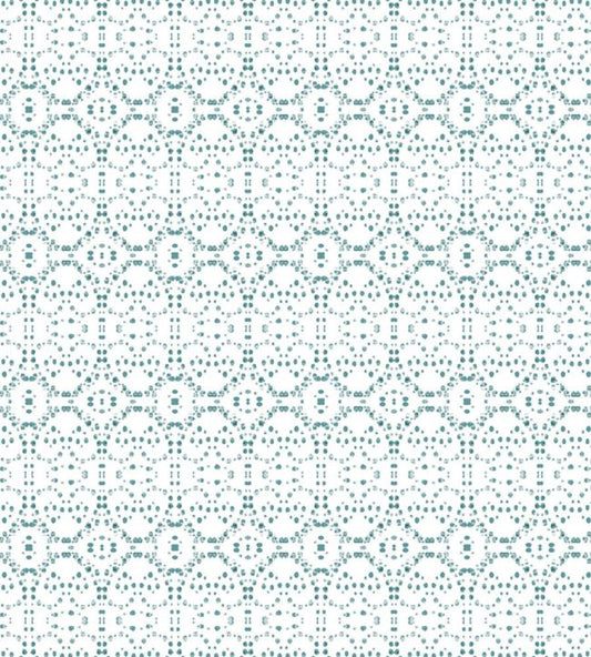 Dotty Hearts Nursery Fabric - Teal