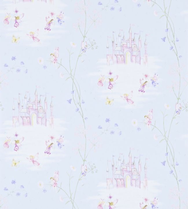 Fairy Castle Nursery Wallpaper - Blue