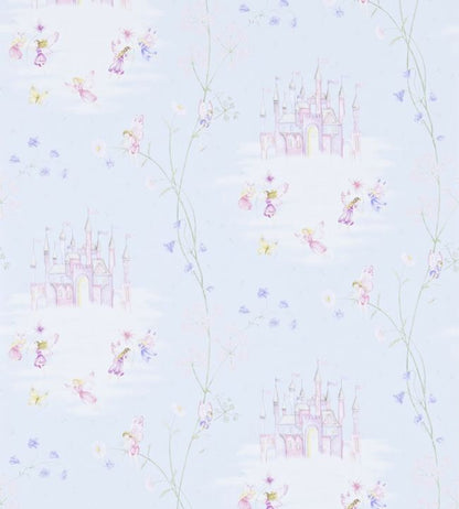 Fairy Castle Nursery Wallpaper - Blue
