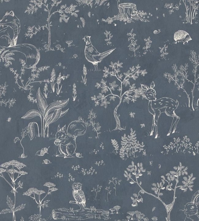 Hollie Nursery Wallpaper - Blue