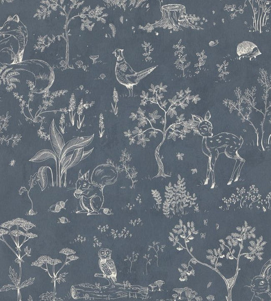 Hollie Nursery Wallpaper - Blue