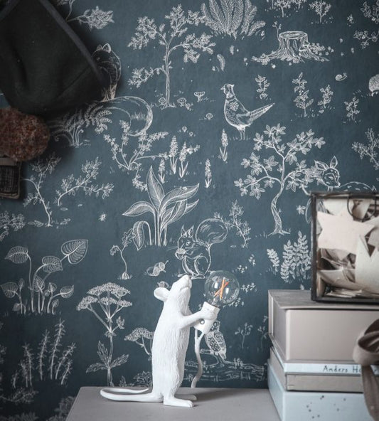 Hollie Nursery Room Wallpaper - Blue