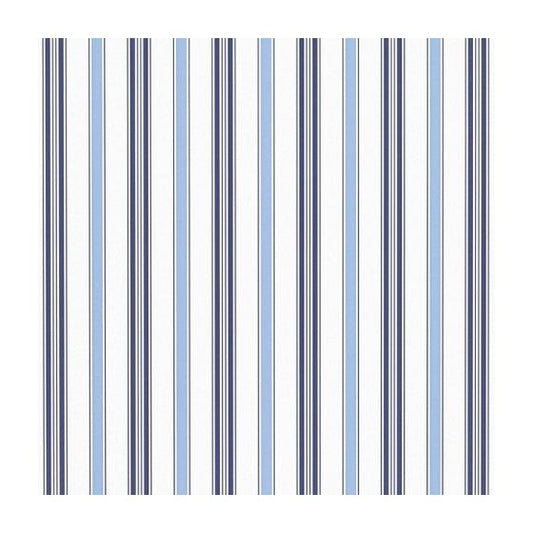 Basil Stripe - Porcelain Nursery Wallpaper - Blue