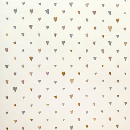 Hearts Great Kids Nursery Wallpaper - Cream
