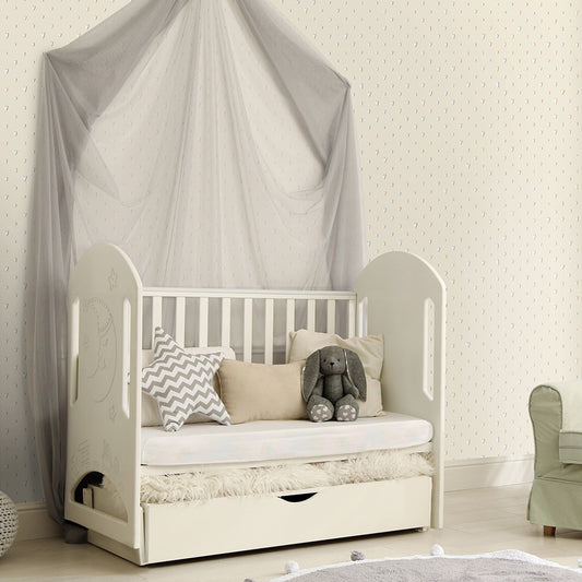 Hearts Great Kids Nursery Room Wallpaper - White