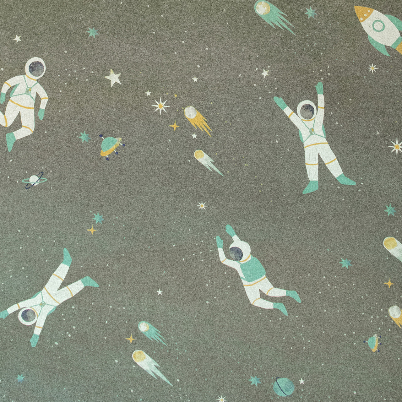 Super Space Great Kids Nursery Wallpaper - Green