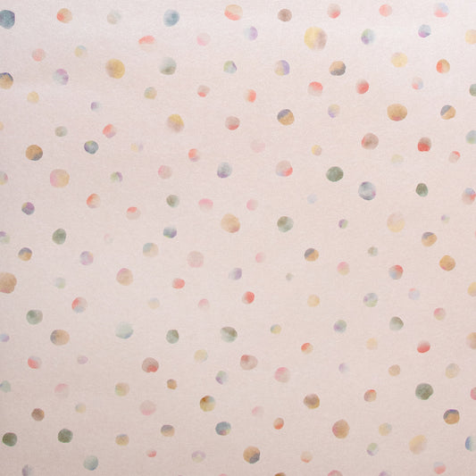 Watercolor Dots Great Kids Nursery Wallpaper - Pink