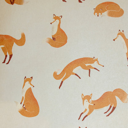 Friendly Foxes Great Kids Nursery Wallpaper - Gray