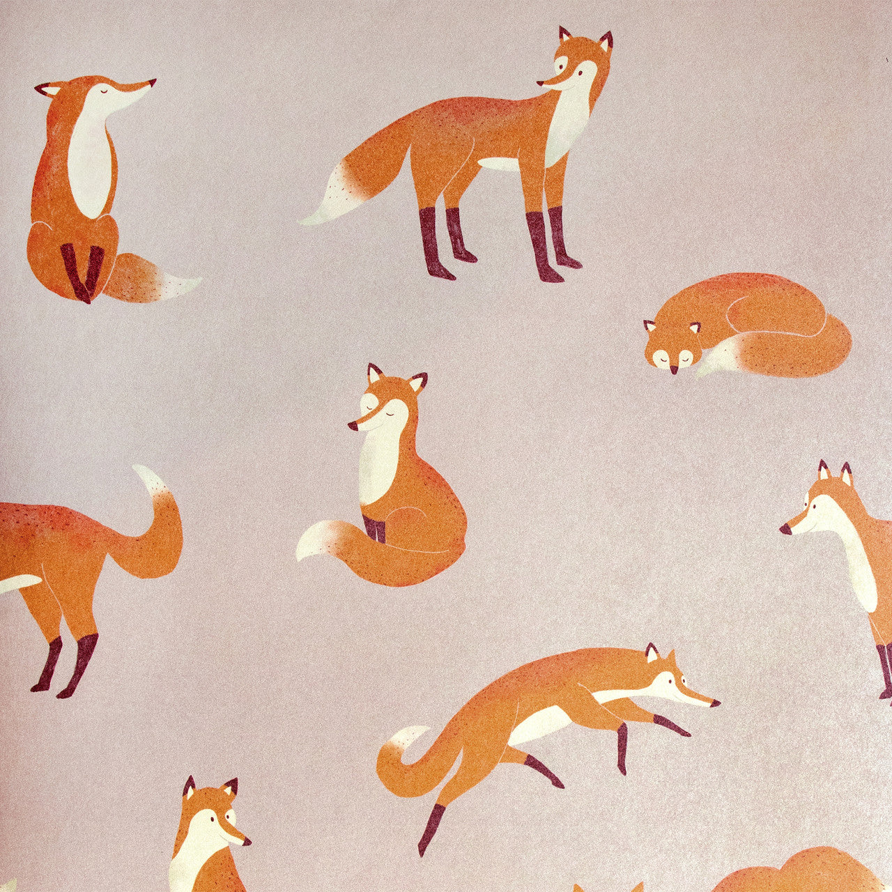 Friendly Foxes Great Kids Nursery Wallpaper - Pink