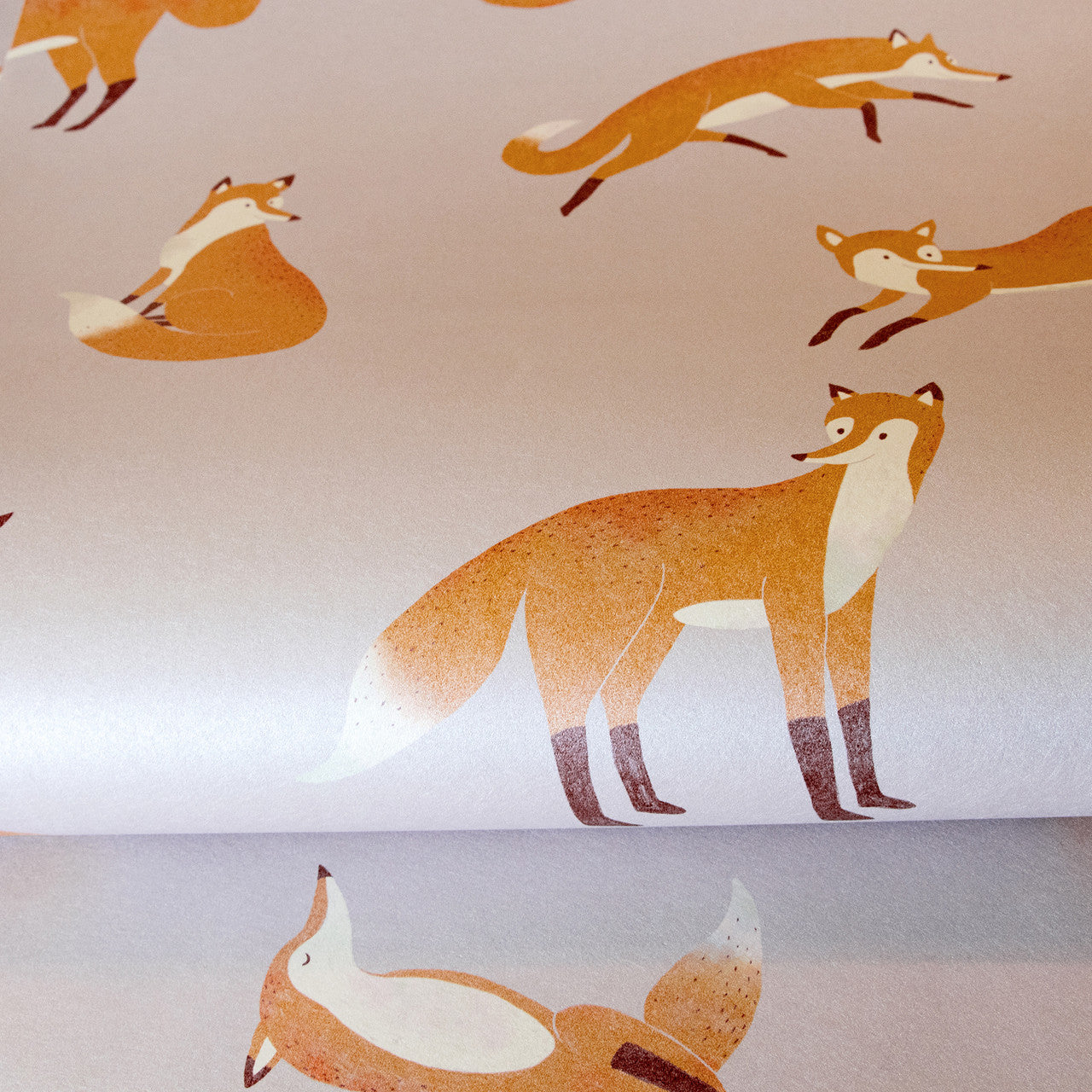 Friendly Foxes Great Kids Nursery Room Wallpaper 2 - Pink