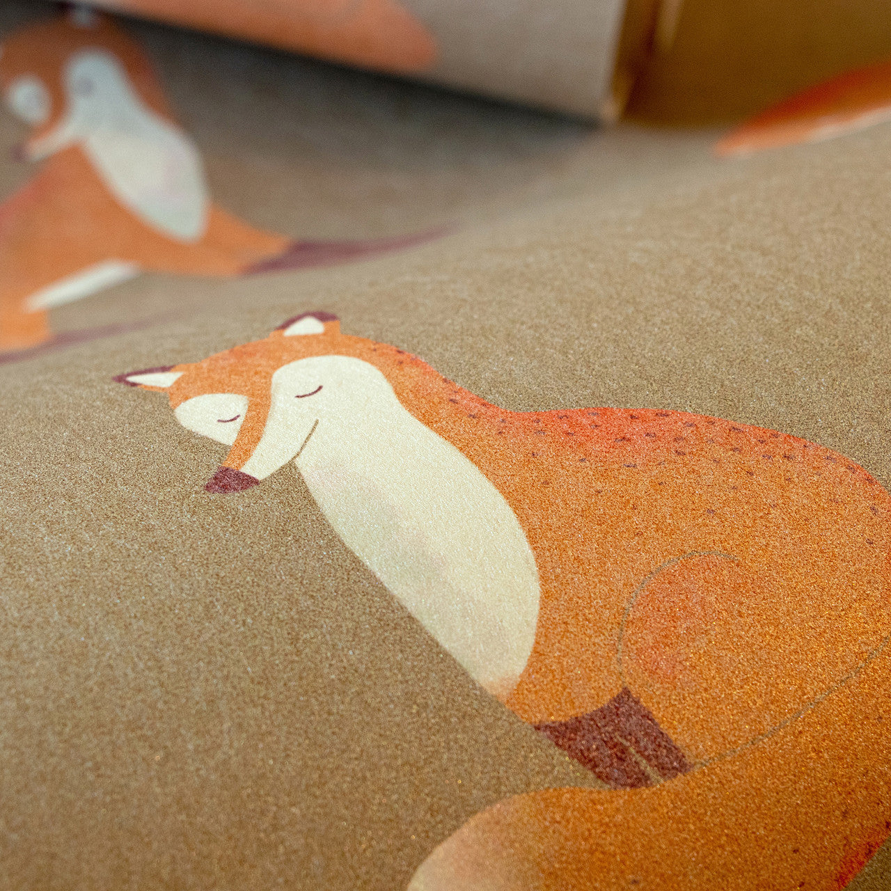 Friendly Foxes Great Kids Nursery Room Wallpaper 2 - Sand