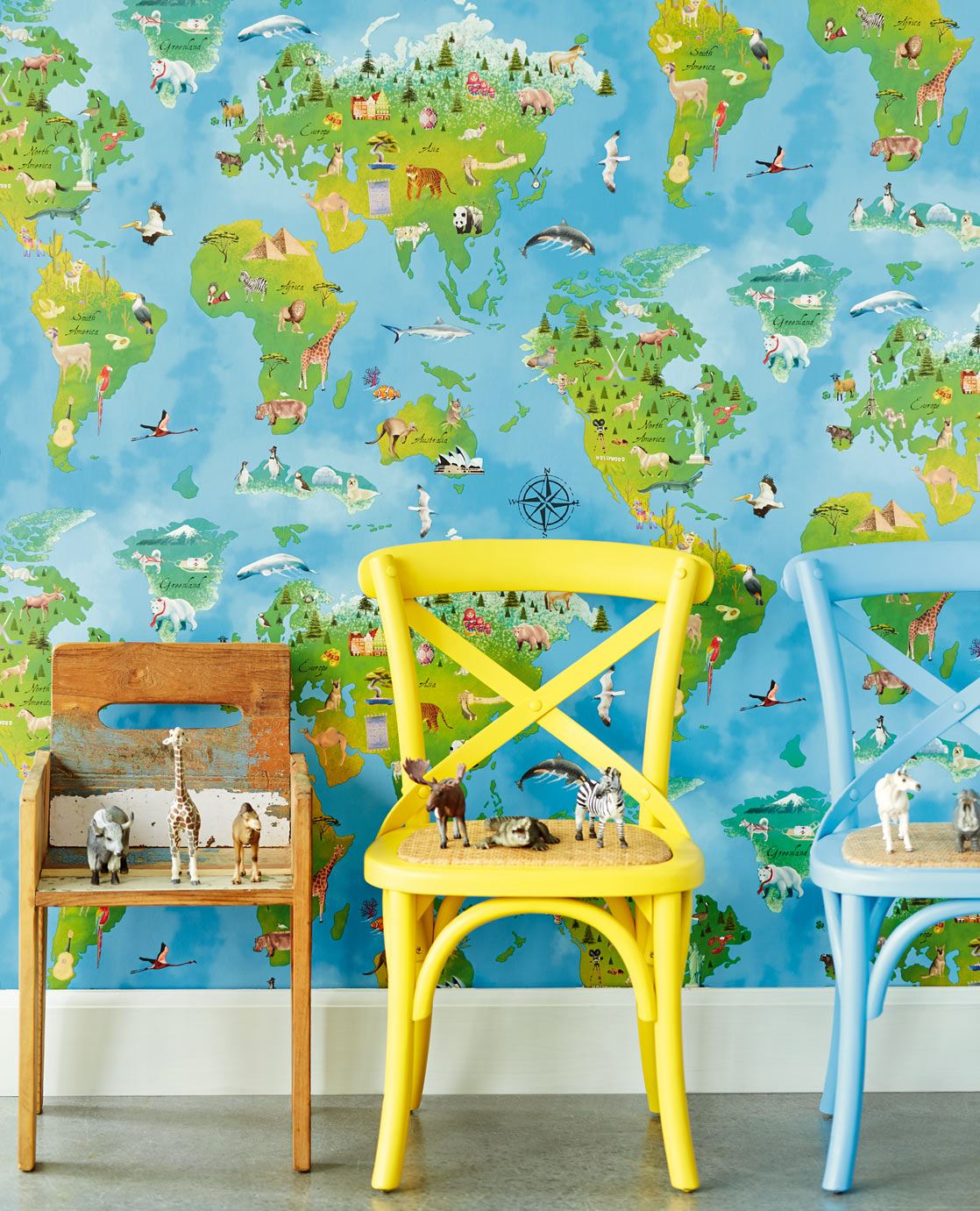 Hits For Kids Nursery Room Wallpaper - Blue