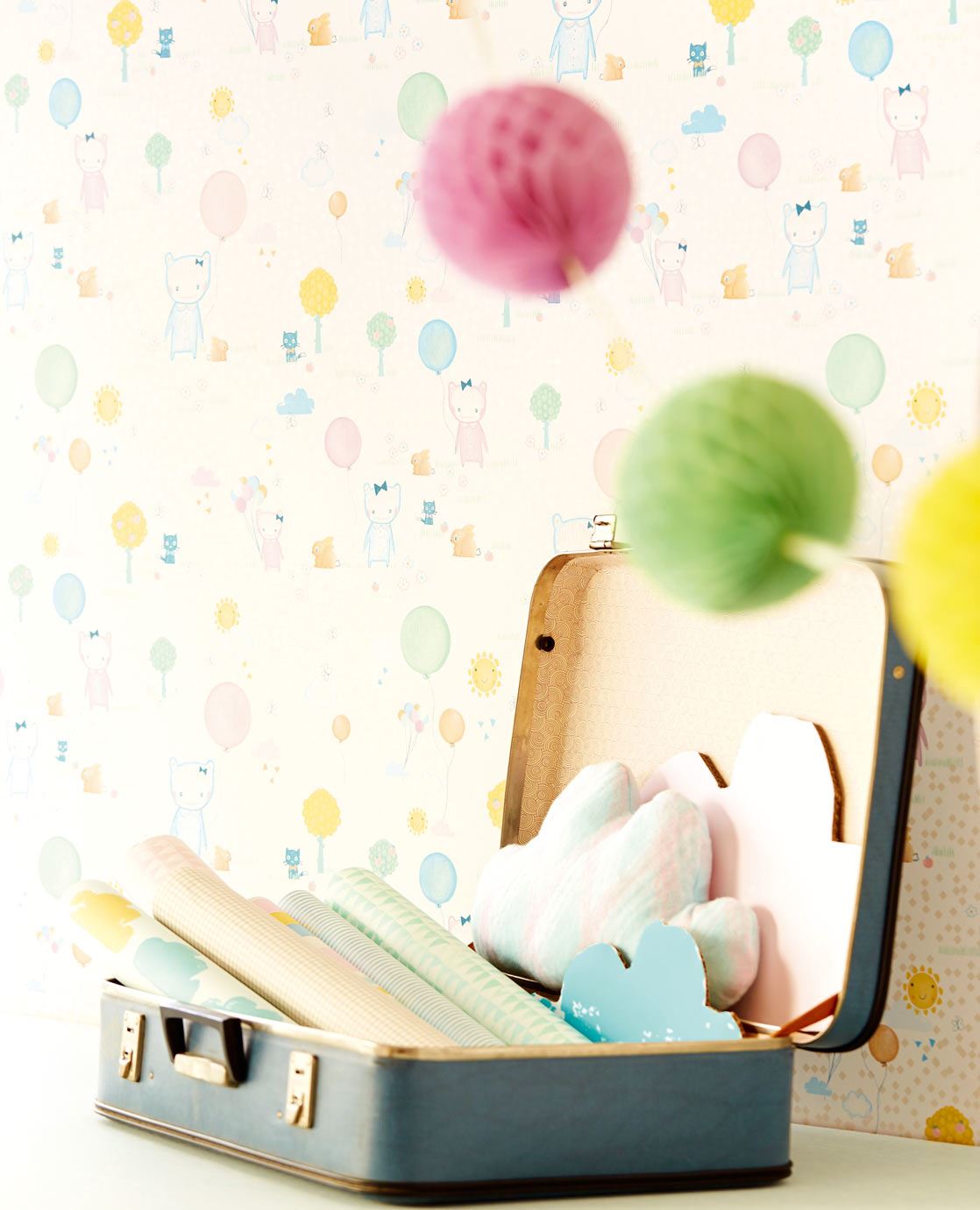 Tout Petit Nursery Room Wallpaper 2 - Multicolor