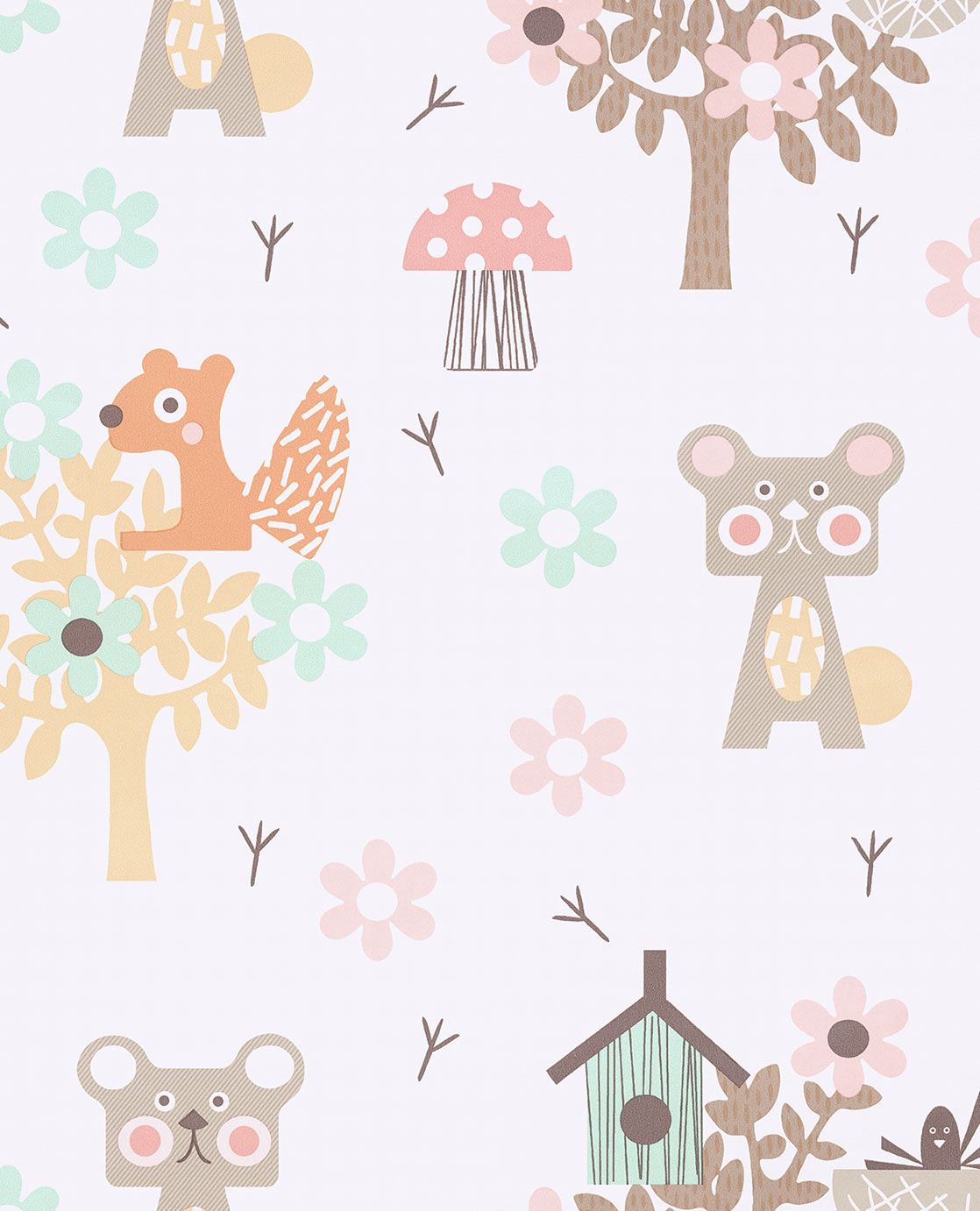 Tout Petit Nursery Wallpaper - Multicolor