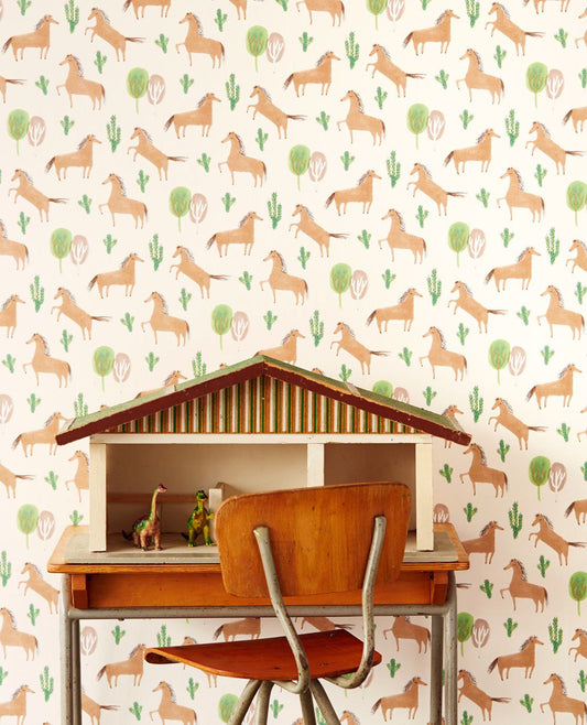 Tout Petit Nursery Room Wallpaper - Red