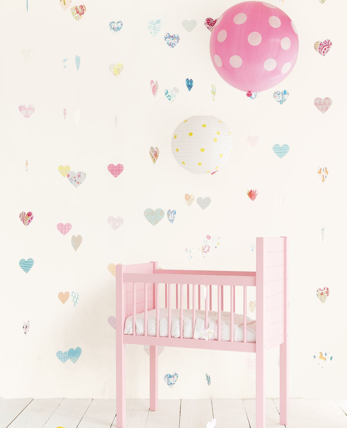 Tout Petit Nursery Room Wallpaper - White