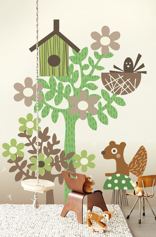 Tout Petit Nursery Room Wallpaper - Multicolor