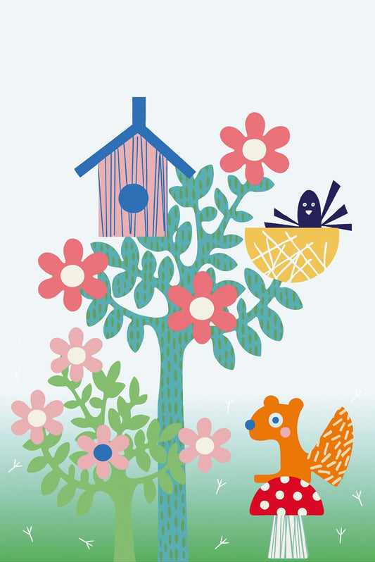 Tout Petit Nursery Wallpaper - Blue