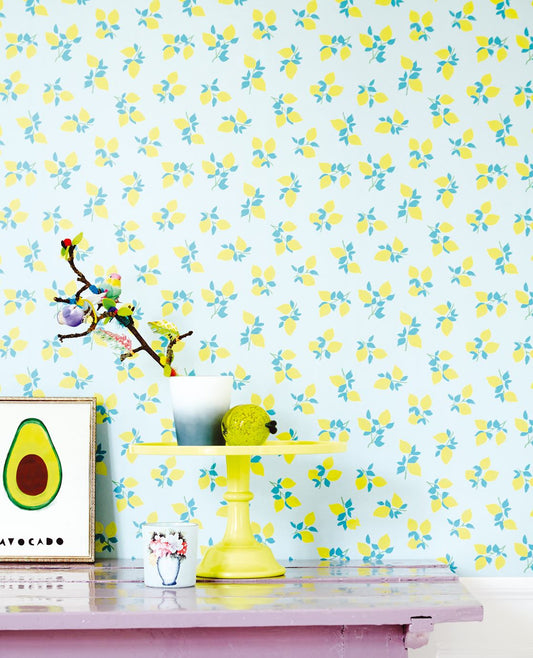 Rice 1 Nursery Room Wallpaper - Blue