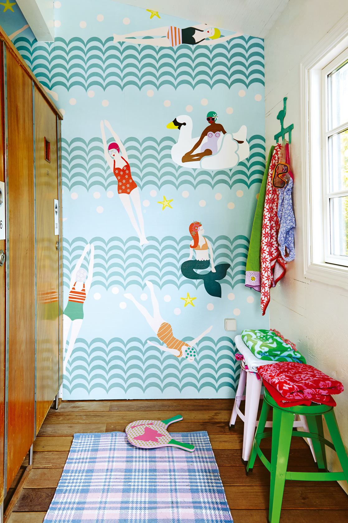 Rice 1 Nursery Room Wallpaper - Teal