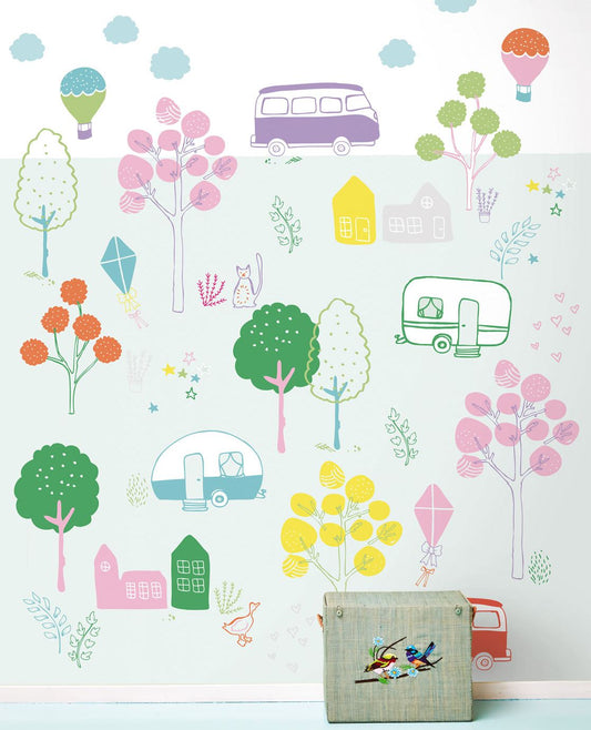 Rice 1 Nursery Room Wallpaper - Multicolor