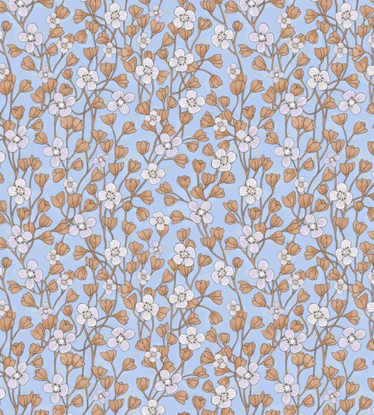 Rice II Four Nursery Wallpaper - Blue