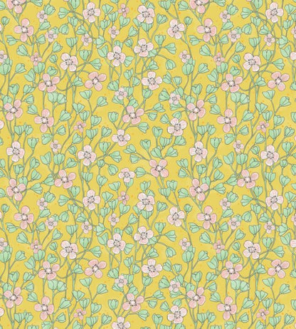 Rice II Four Nursery Wallpaper - Yellow