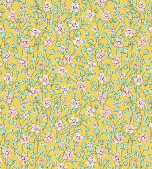 Rice II Four Nursery Wallpaper - Yellow