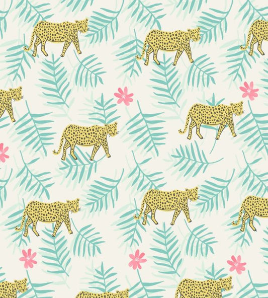 Rice II Six Nursery Wallpaper - Teal