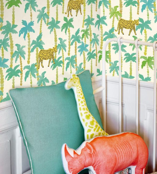 Rice II Fifteen Nursery Room Wallpaper - Green