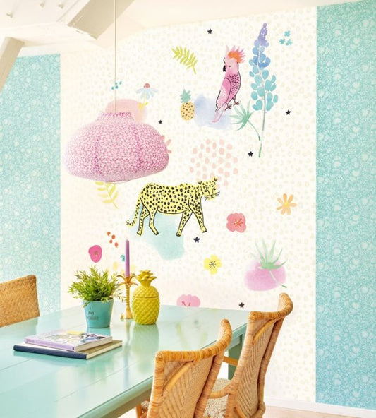 Rice II Sixteen Nursery Room Wallpaper - Multicolor