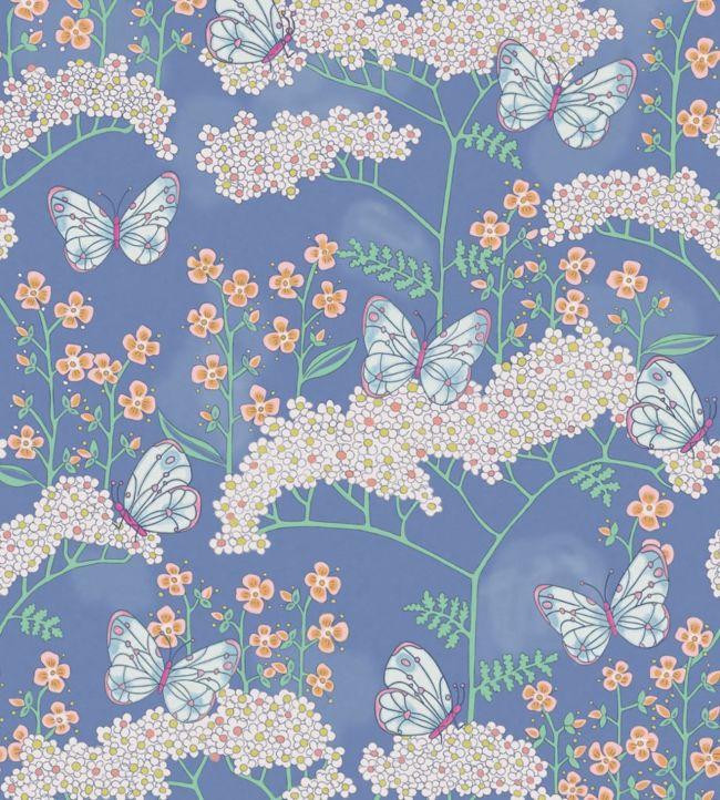 Rice II Twenty Two Nursery Wallpaper - Blue