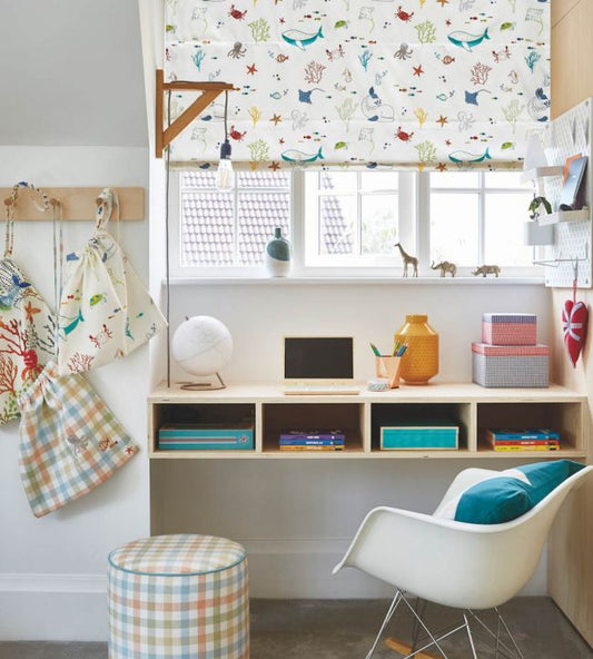 Splash Nursery Room Fabric - Cream