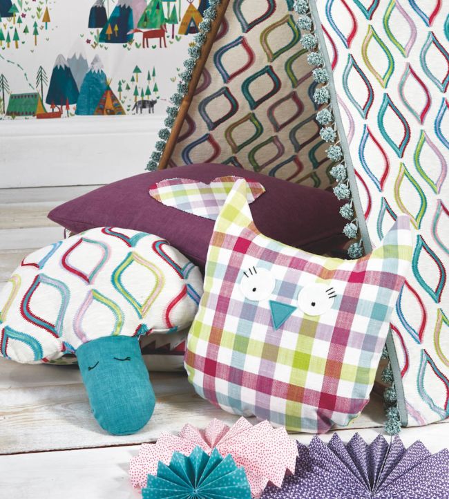 Hopscotch Nursery Room Fabric 2 - Multicolor