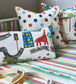 Skipping Nursery Room Fabric - Multicolor