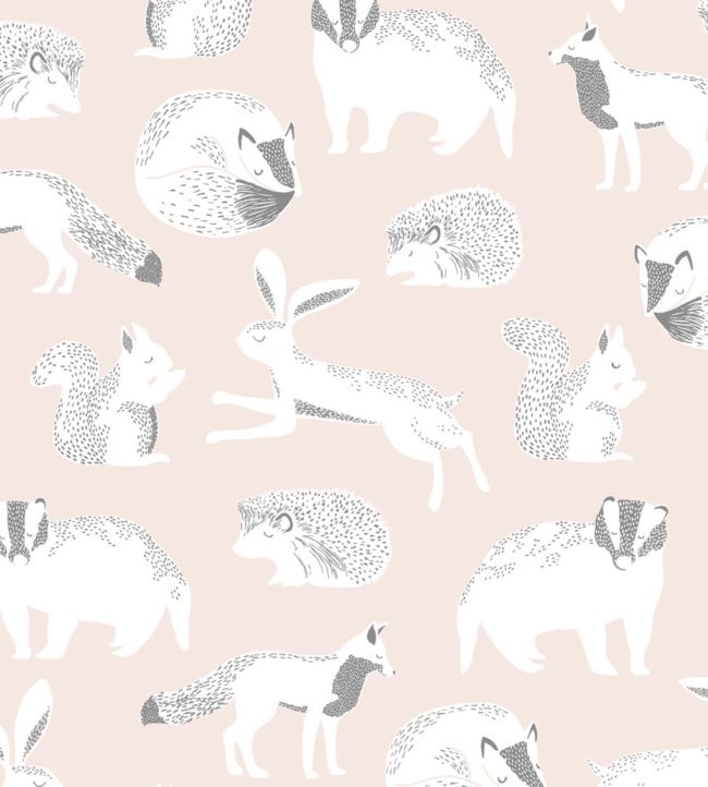 Mini Me Six Nursery Wallpaper - Pink