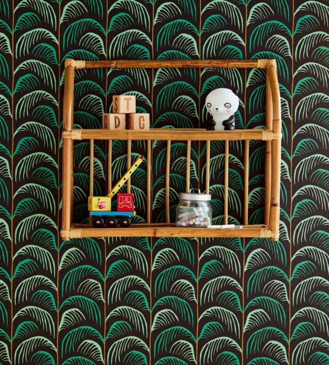 Mini Me Seven Nursery Room Wallpaper - Green