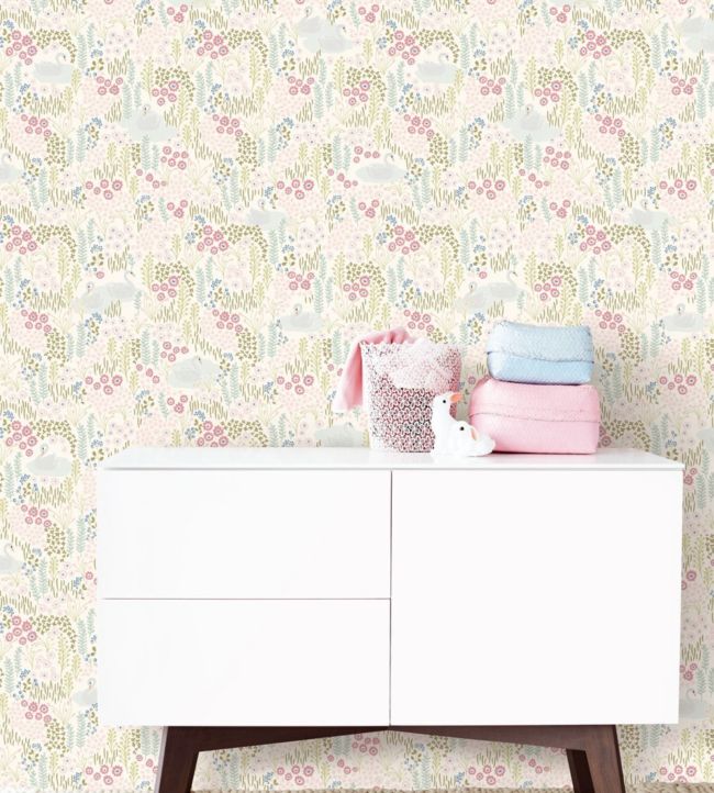 Mini Me Fourteen Nursery Room Wallpaper - Pink