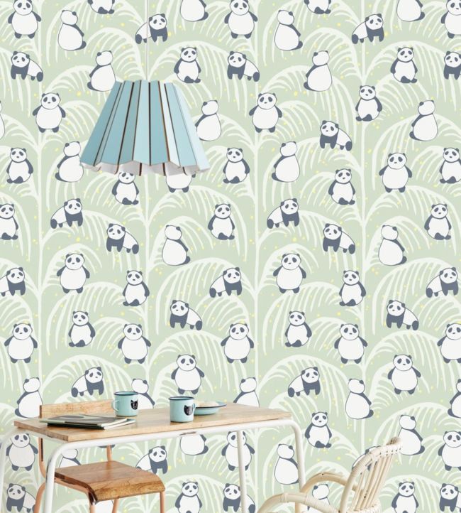 Mini Me Sixteen Nursery Room Wallpaper - Green