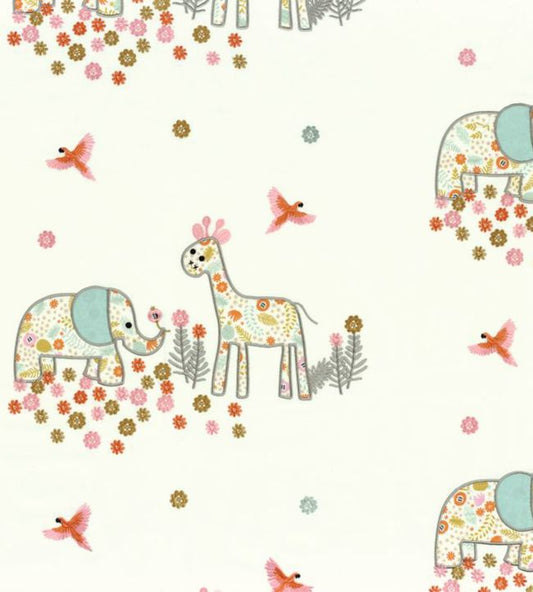 Alice & Candice Nursery Fabric - Cream