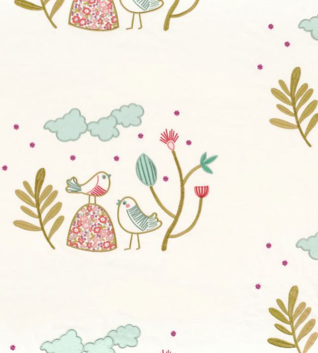 Rose & Jeanne Nursery Fabric - Cream